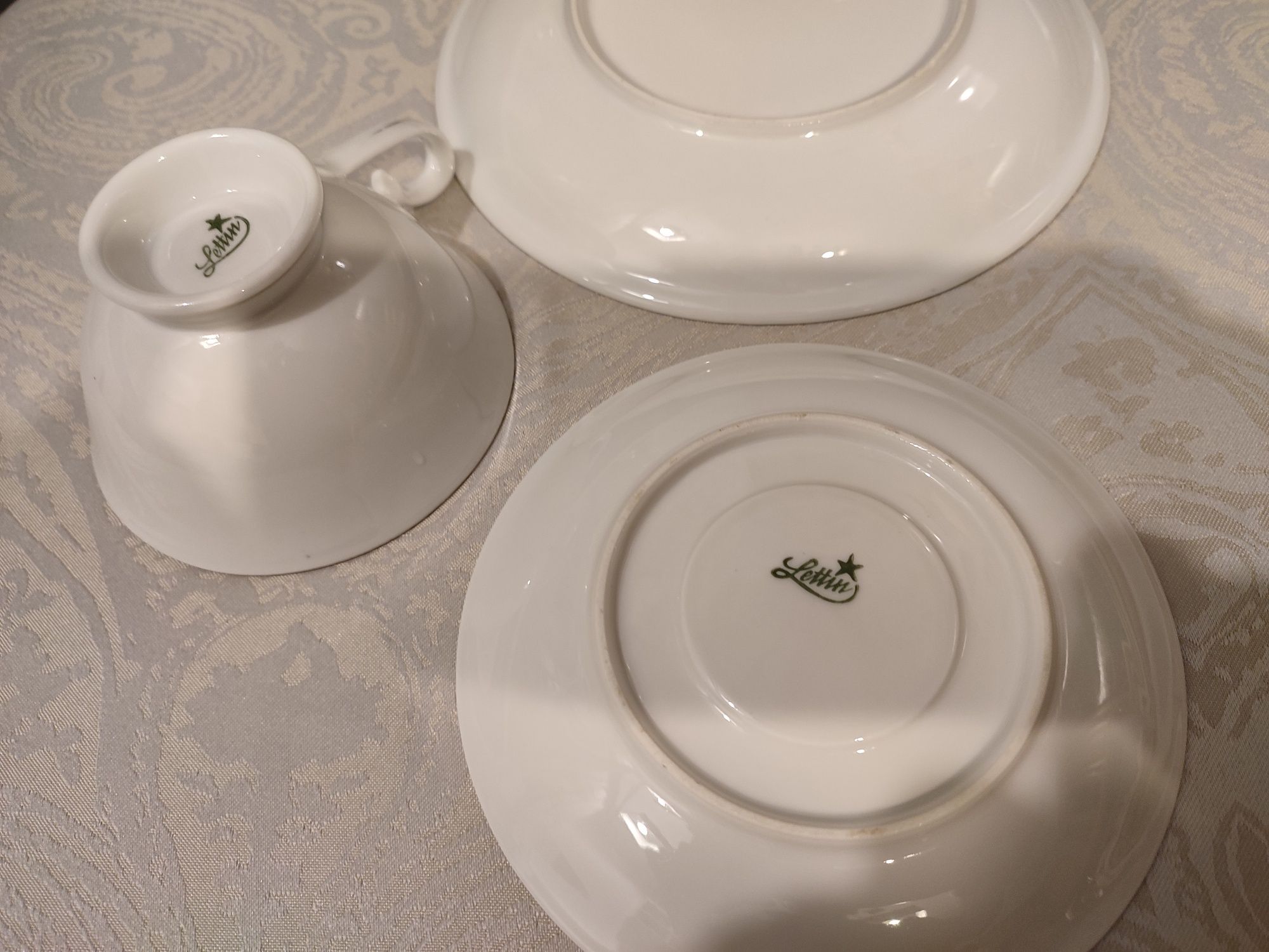 Śliczne stare trio porcelana Lettin