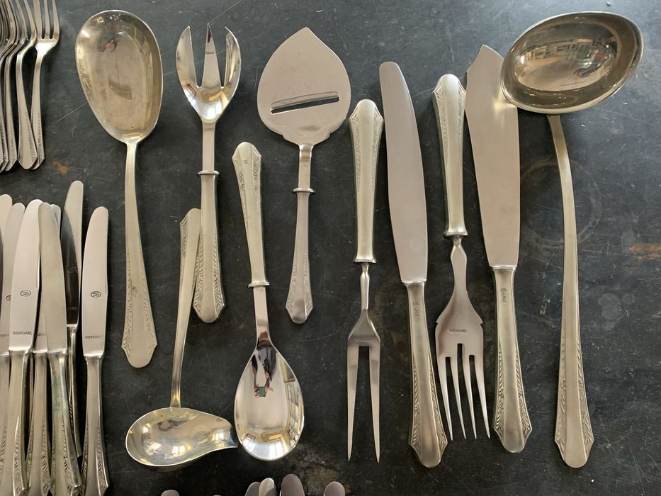 Faqueiro em Alpaca de meados do seculo passado