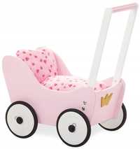 pinolino drewniany wózek dla lalek lea różowy