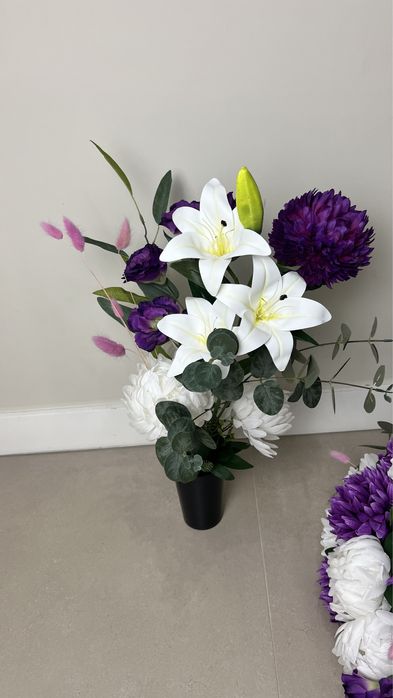 Kompozycie , bukiet + stroik na cmentarz, na grob