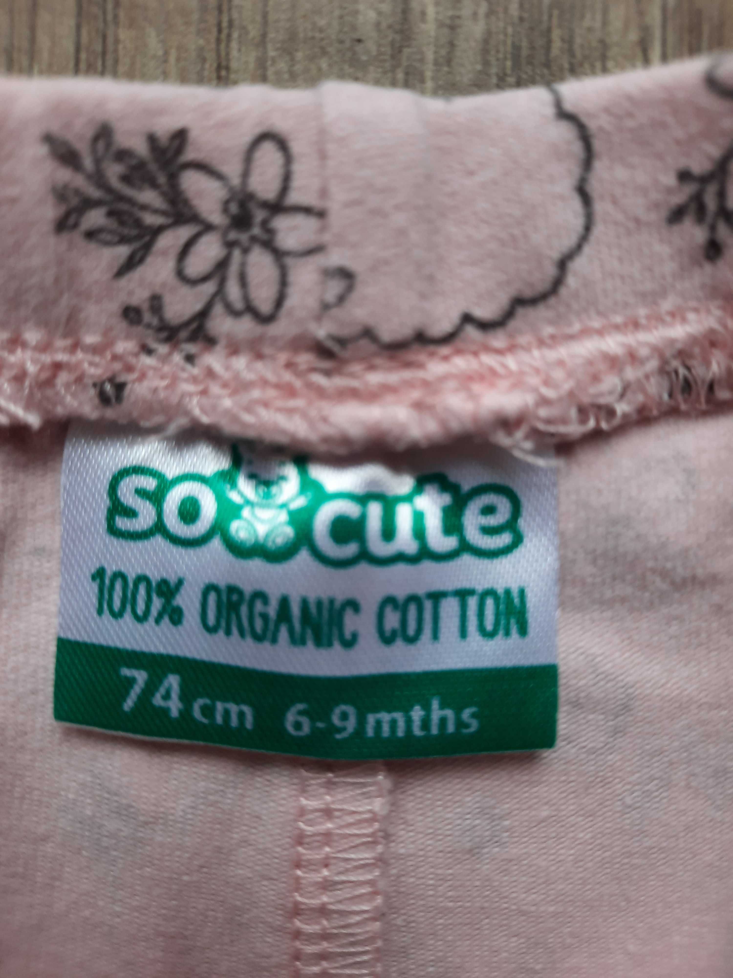 Getry, legginsy, bawełna organiczna, rozm 74