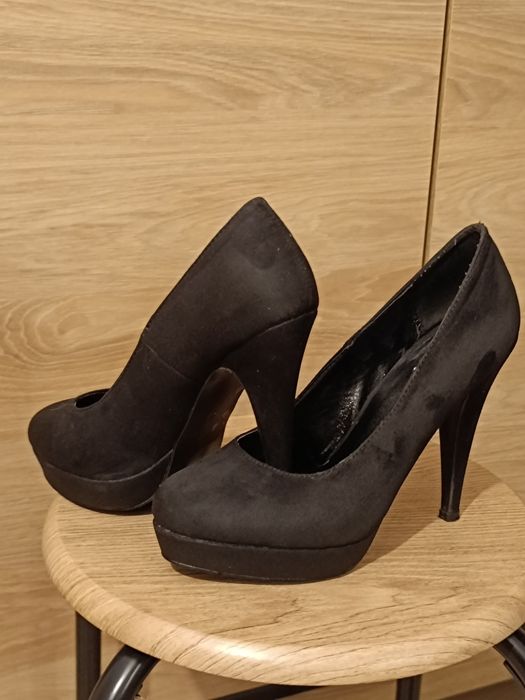 Czulenka damskie czarne zamszowe