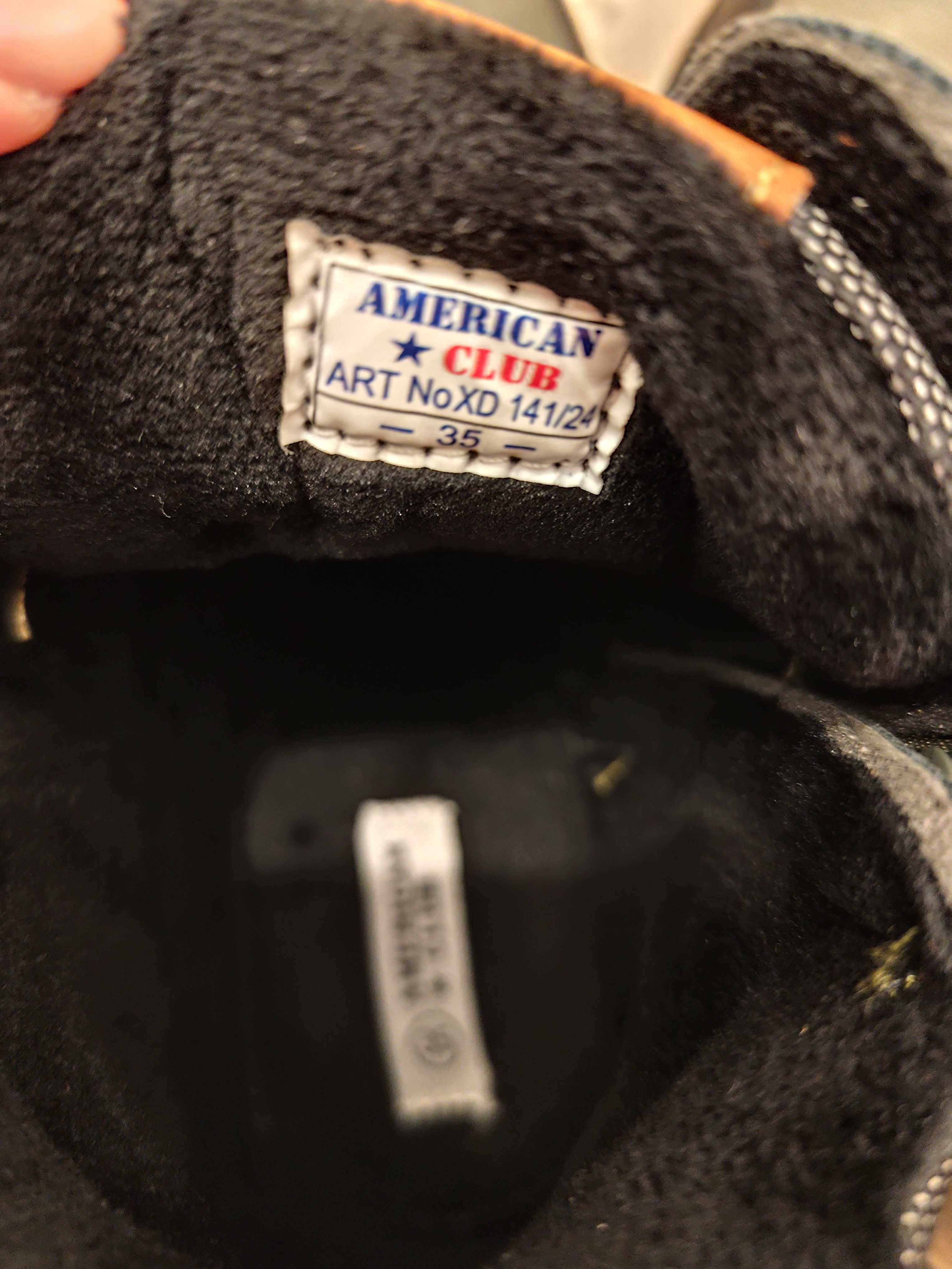 Buty zimowe chłopięce american club khaki 35