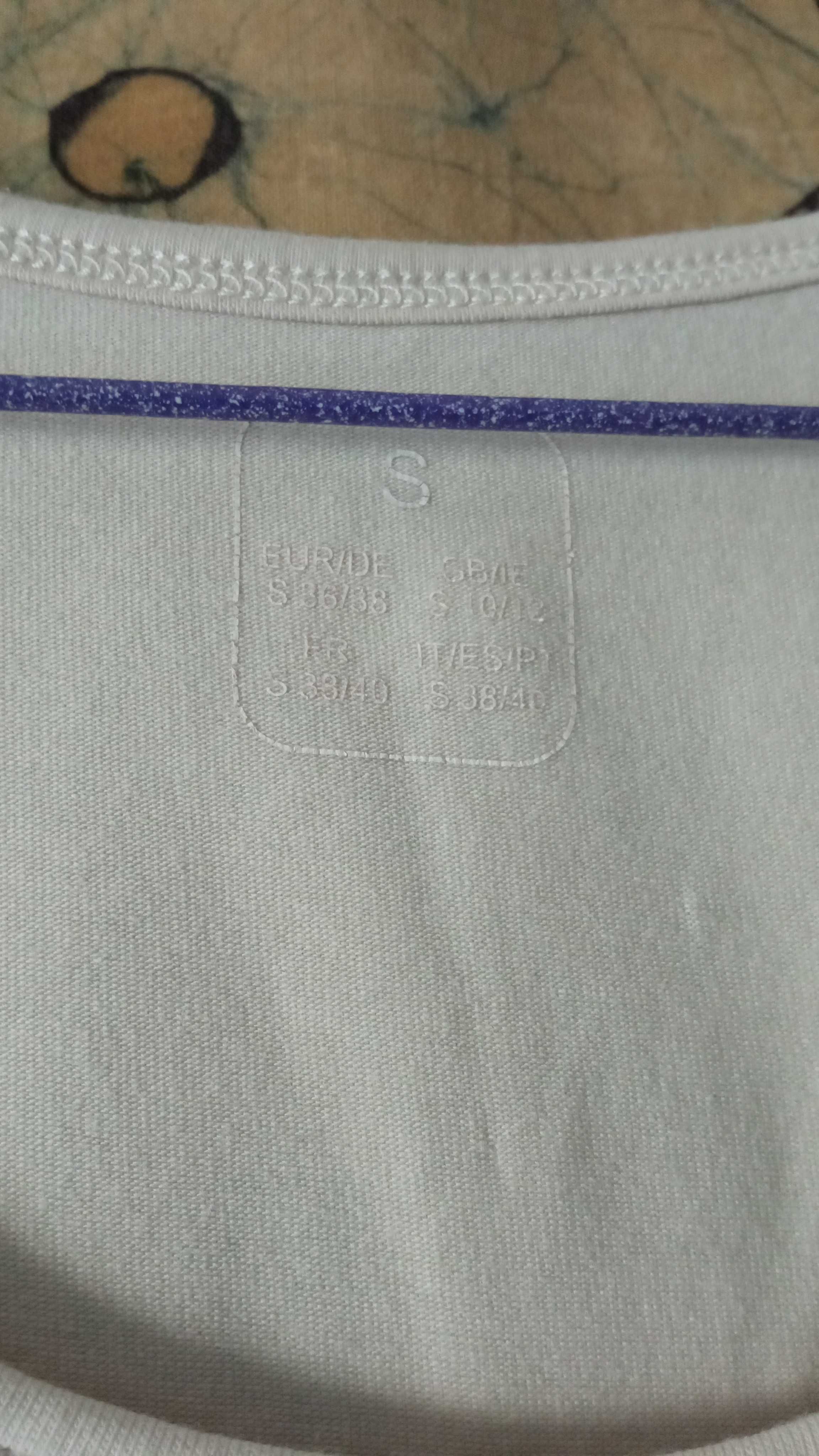 Camisola de algodão manga curta S