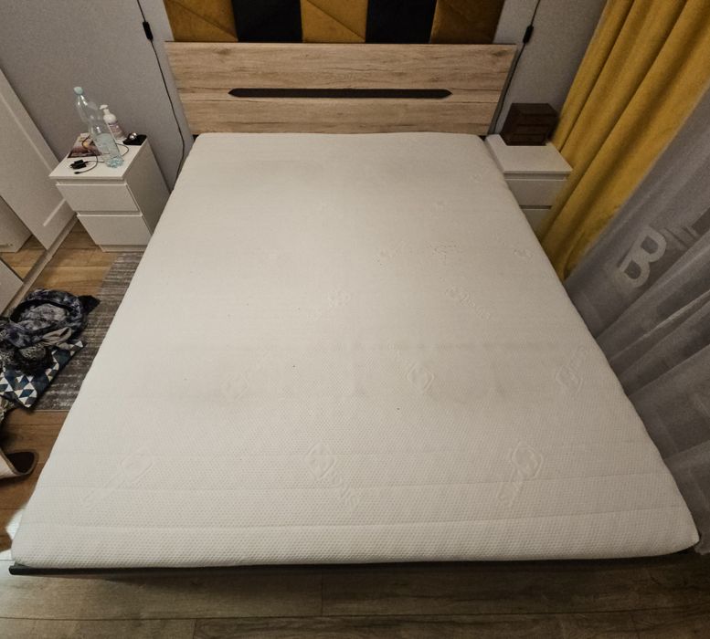 Rama łóżka 160x200 Elpasso BRW + stelaż+materac