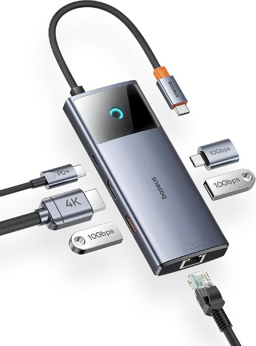 Baseus Hub 6 w 1 USB C 4K 60 Hz HDMI