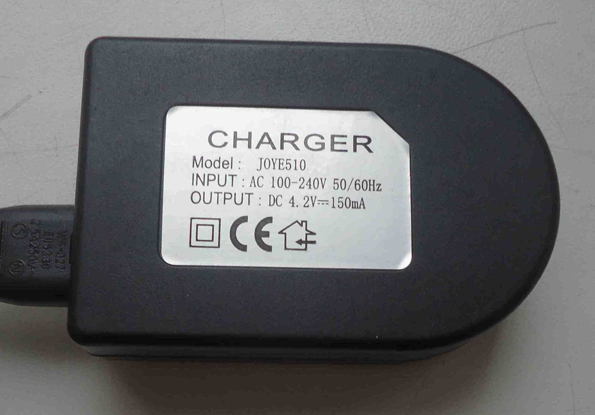 Блок питания Charger 4.2V 150mA JOYE510 зарядное устройство
