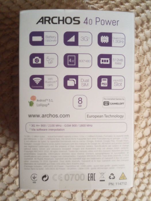smartphone Archos 40 Power Dual SIM + ofertas