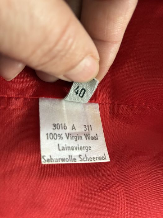 Czerwona marynarka oversize 100% welna