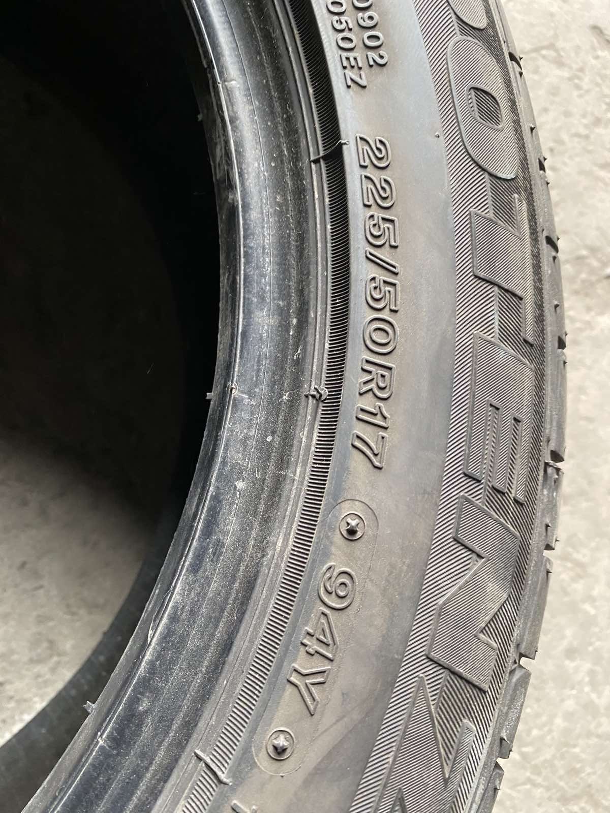 225.50.17 Bridgestone 4шт лето БУ склад шины резина из Европы 50 RFT