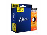 Struny 3 Pack Do Gitary Elektrycznej Elixir 16542 Light Set 3 x 10-46