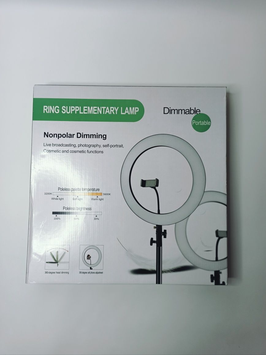 Кольцевая лампа RING SUPPLEMENTARY LAMP Nonpolar Dimming 36см с держат