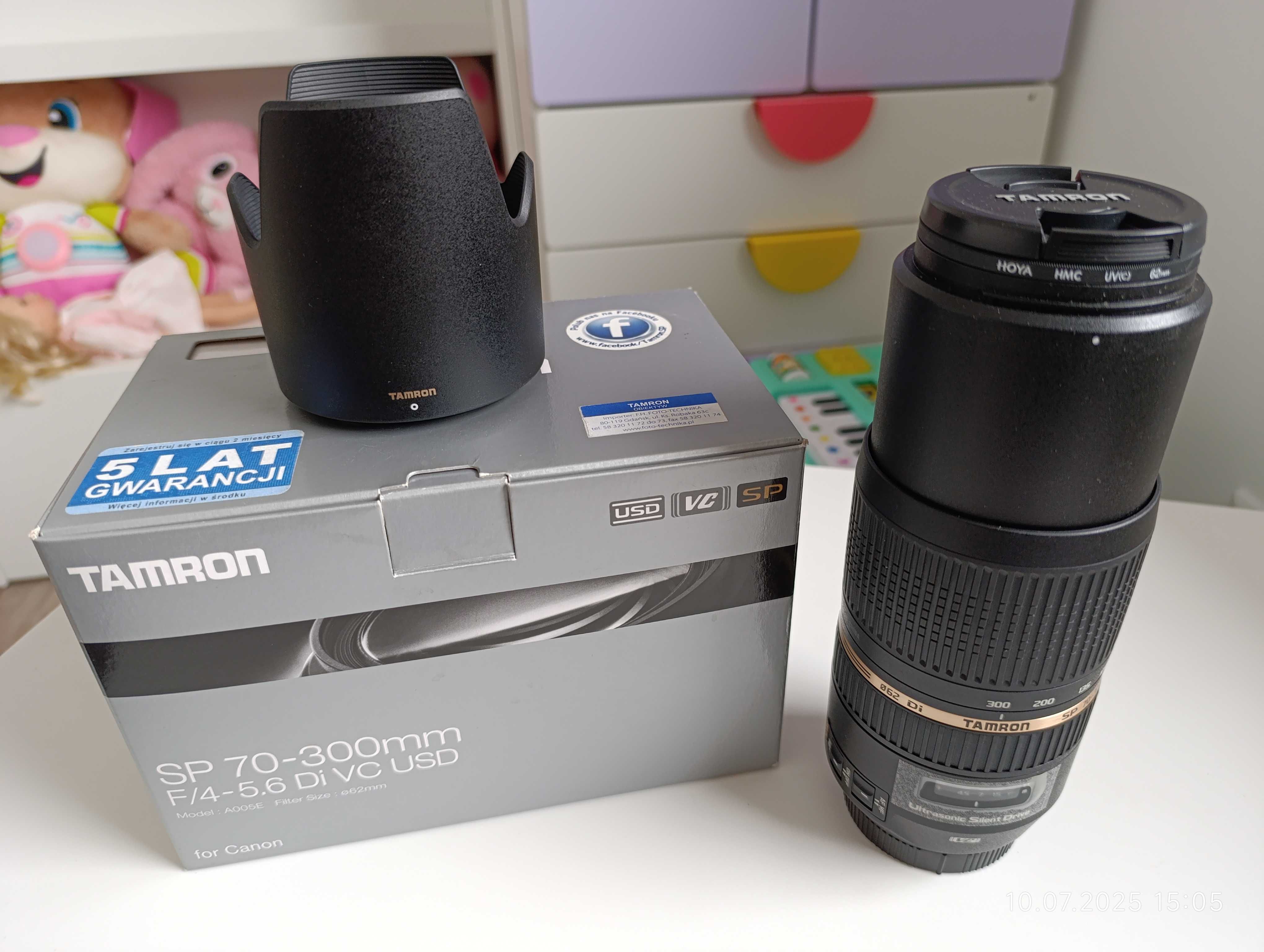 Tamron AF 70-300mm f4-5.6 SP Di USD VC Obiektyw Canon EF + pudełko