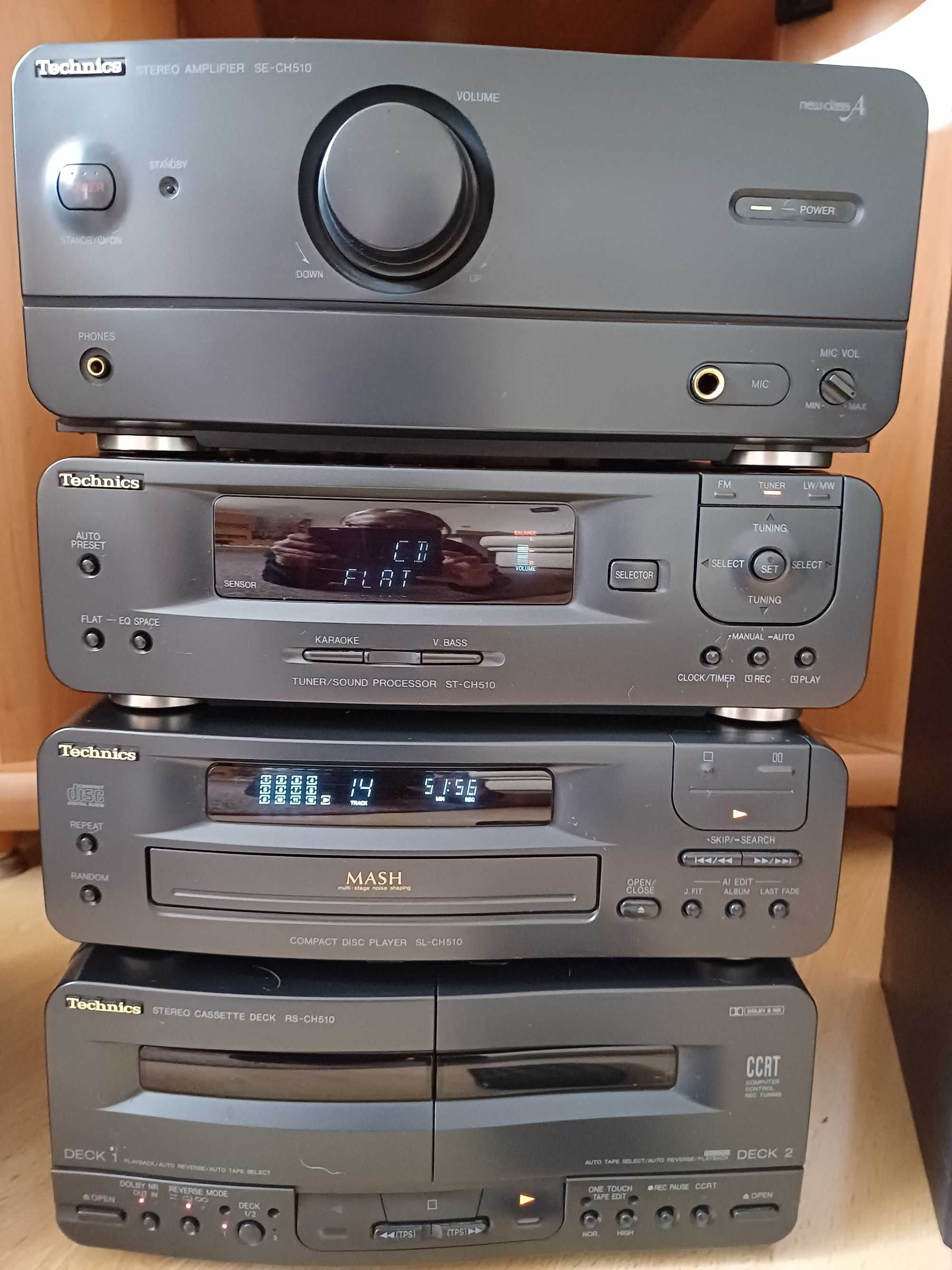 Sprzedam wieżę Technics SE-CH510 – 4 elementy + 2 głośniki + pilot