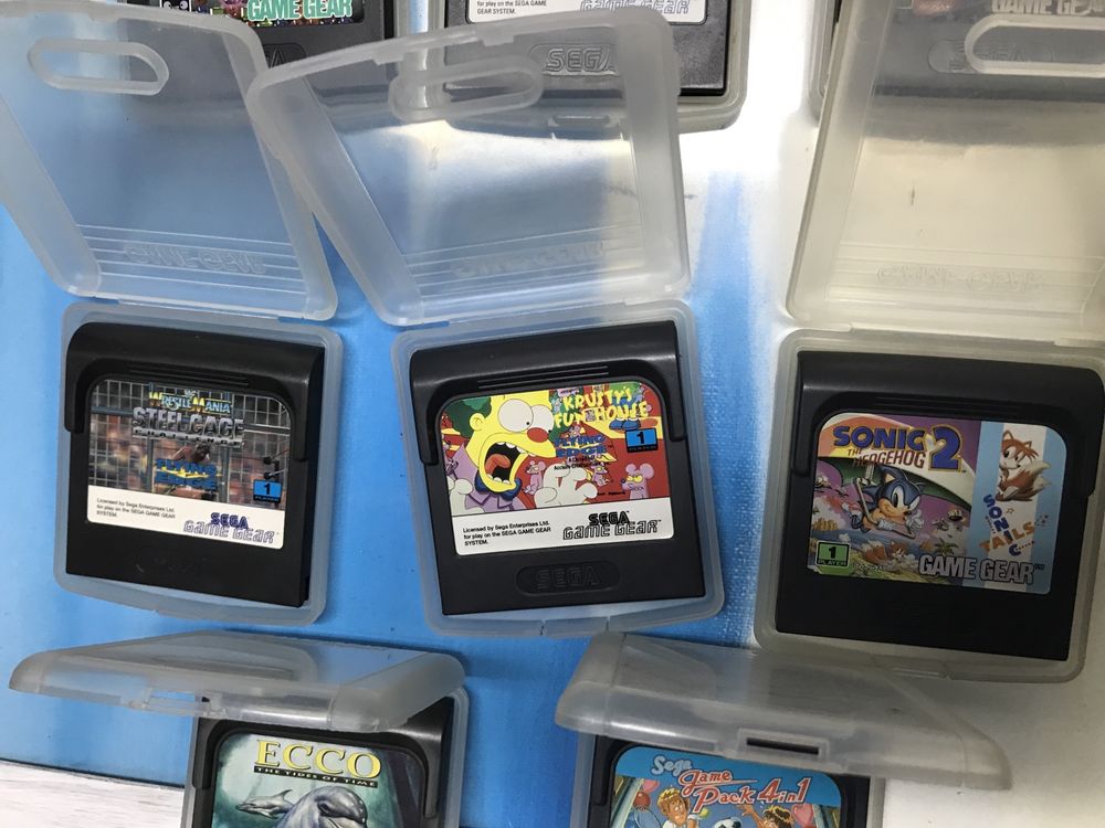 Coleção Sega Game Gear jogos nas caixas