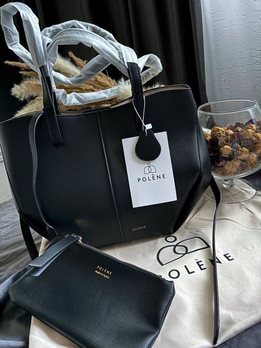 Сумка шопер Polene/Полен чорна,шоколад,кемел,сіра