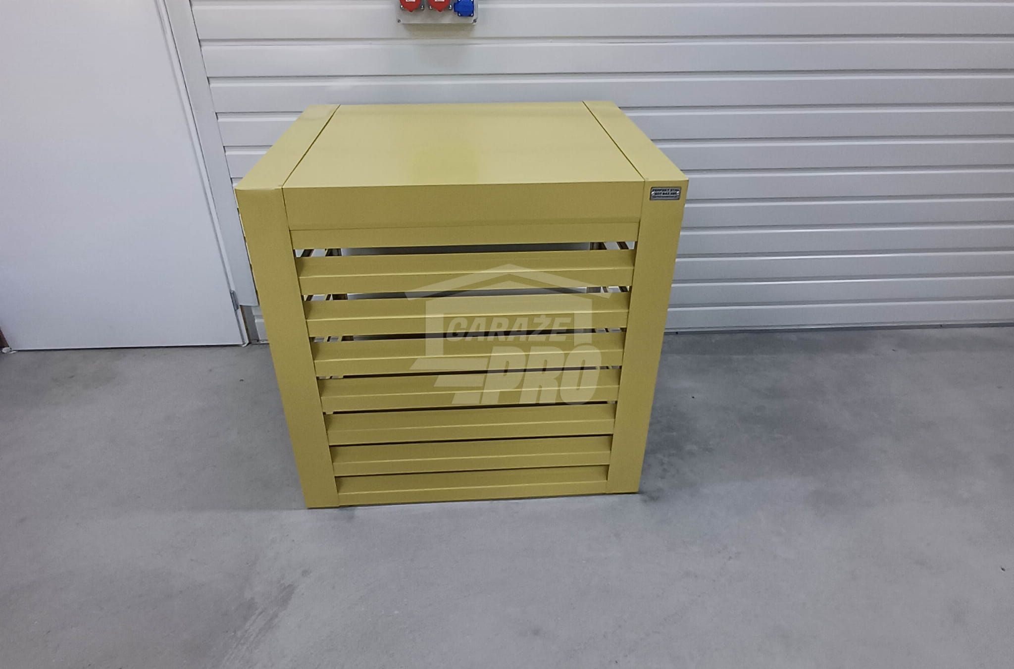 Osłona pompy ciepła 90x80x90 cm żółty Zabudowa GP503