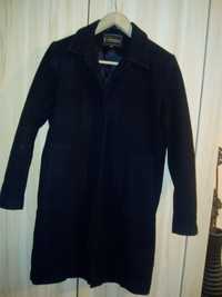 Klasyczny czarny płaszcz damski 40 Cashmere and virgin wool