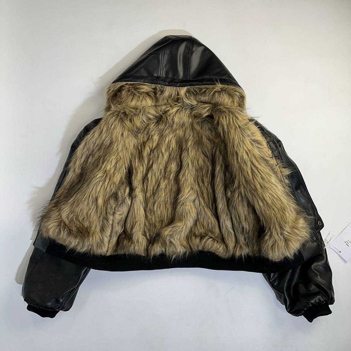 бомбер куртка мех зима кожа opium balenciaga rick owens swag y2k