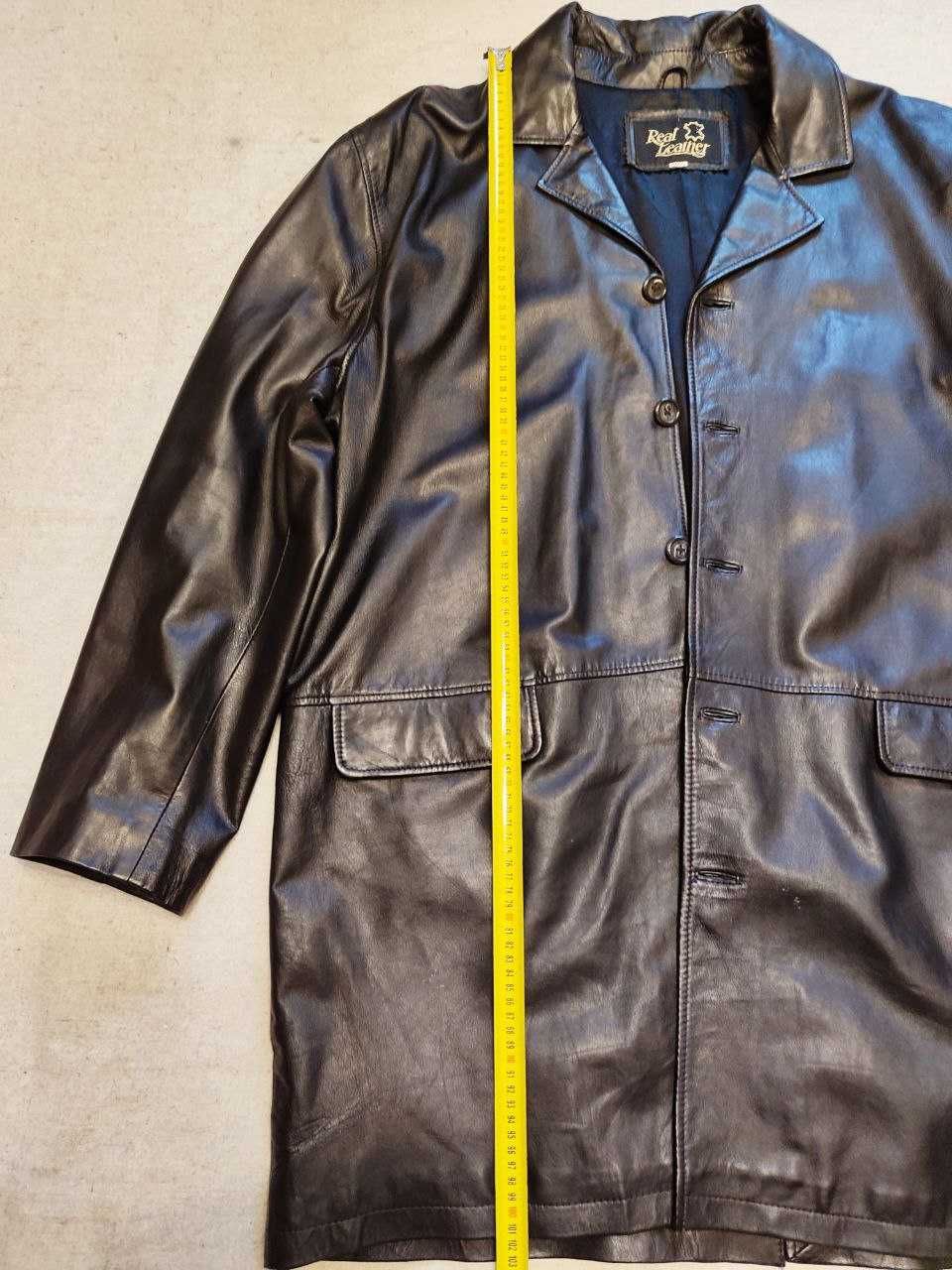 Мужской кожаный плащ Real Leather, 4XL
