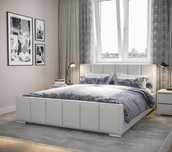 NOWE Łóżko WIELE WYMIARÓW 160x200 Zagłowia FANCY + pojemnik + stelaż