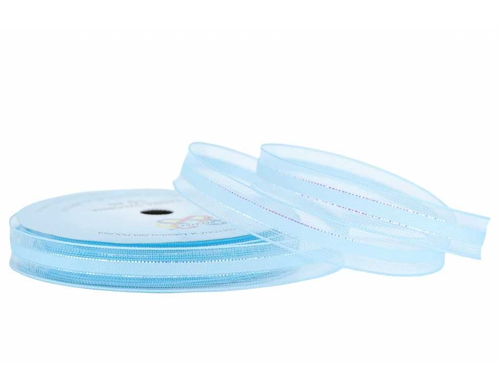 Wstążka tkana "pas" 2cm/10m BŁĘKITNA