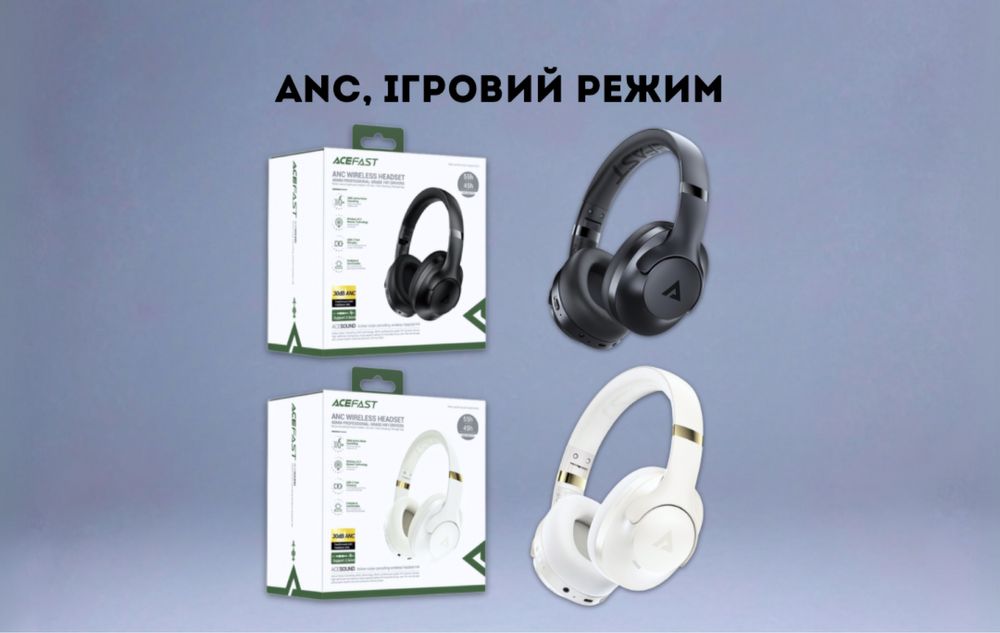 ТОП БЮДЖЕТНИЙ ВАРІАНТ, Acefast H4 ANC, безпровідні навушники