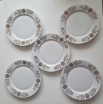 Talerzyki 5 sztuk Włocławek porcelana PRL