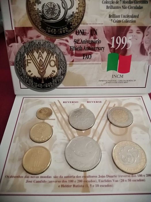Carteiras de moedas Portuguesas. BNC, 1994, 1995