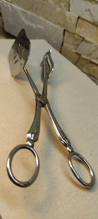 800 проба. Срібло щипці для торта