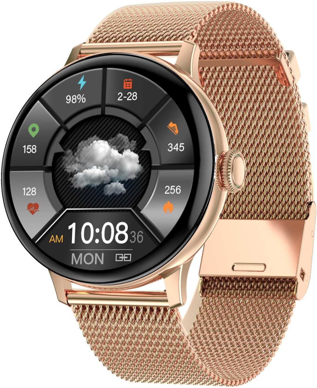 UNIWERSALNA BRANSOLETA do zegarka smartwatcha 20mm RÓŻOWE ZŁOTO + piny
