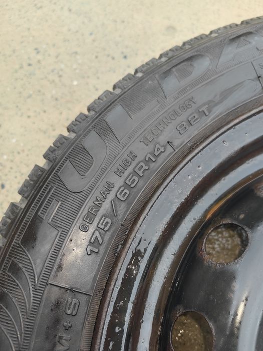 Koła zimowe felgi stalowe 4 sztuki R14 175/65 Fulda dużo bież Peugeot