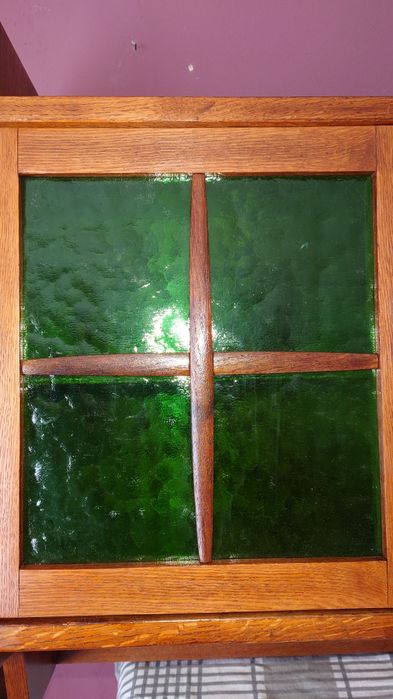 Stara witryna  półka stylowa wisząca dąb