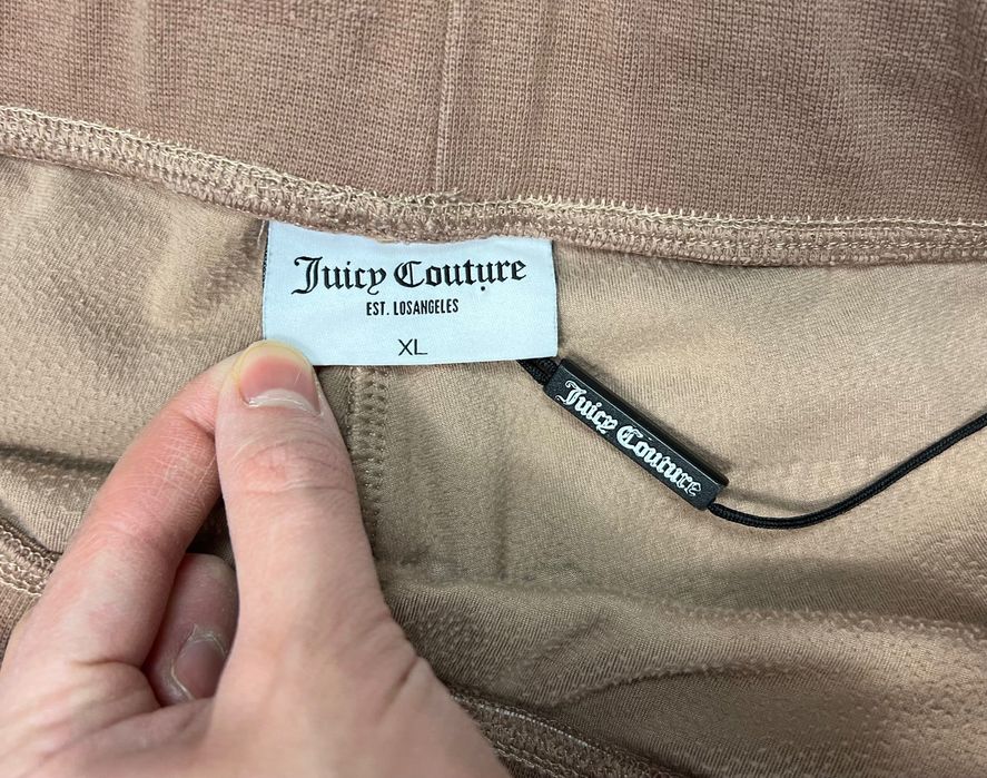 Welurowe Spodnie Juicy Couture big logo oversize baggy nowa kolekcja