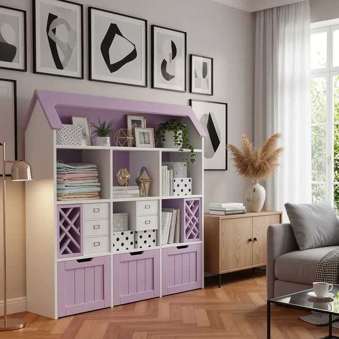 Mobilna Szafka z 3 Szufladami na Kółkach Biblioteczka Darmowa Wysylka