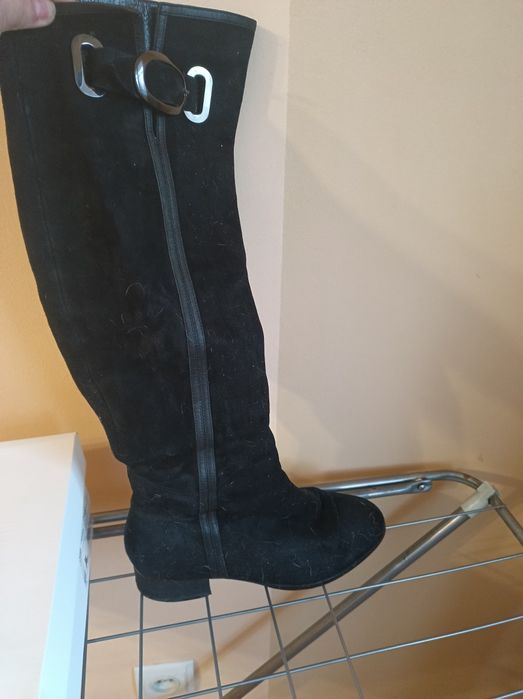 Сапоги єврозима замшеві