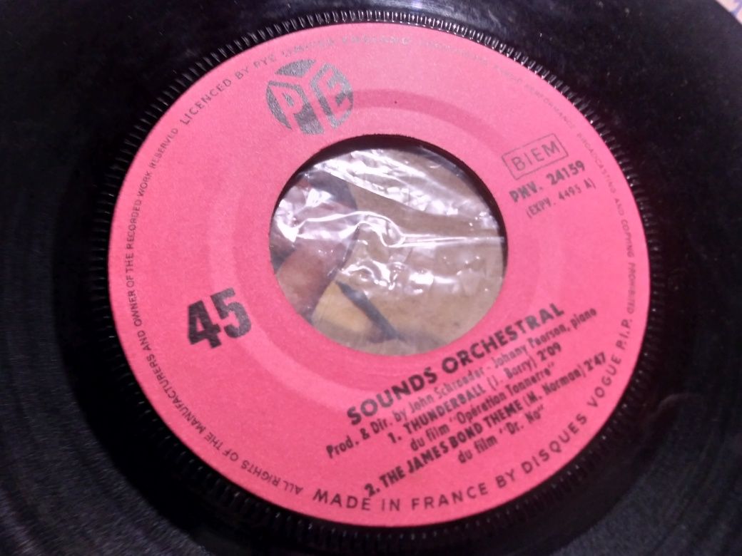 Raro Antigo vinil single do Filme James Bond de 1965