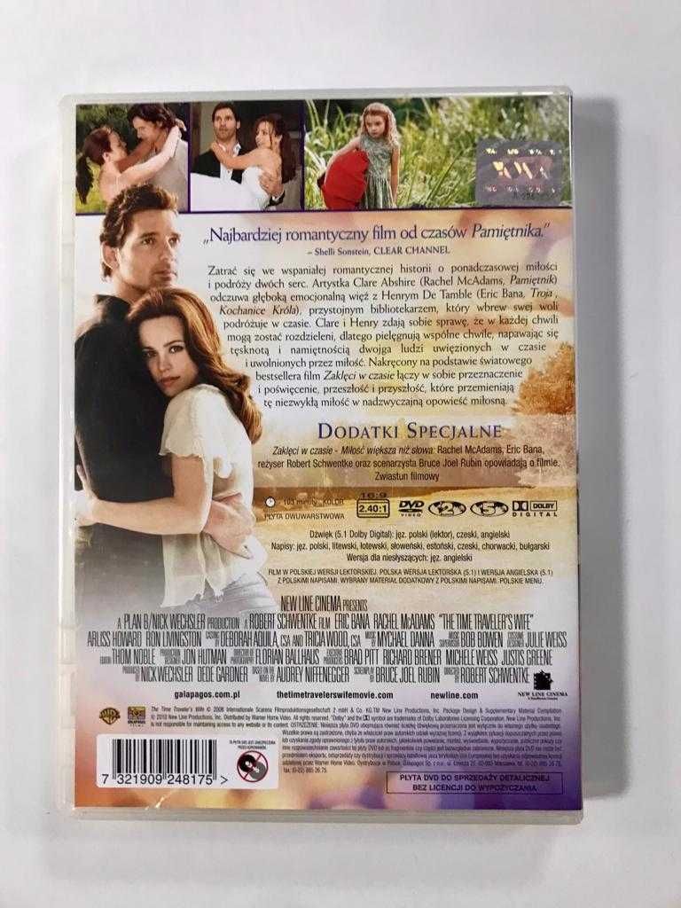 Zaklęci w czasie DVD film (The Time Traveler's Wife) o miłości
