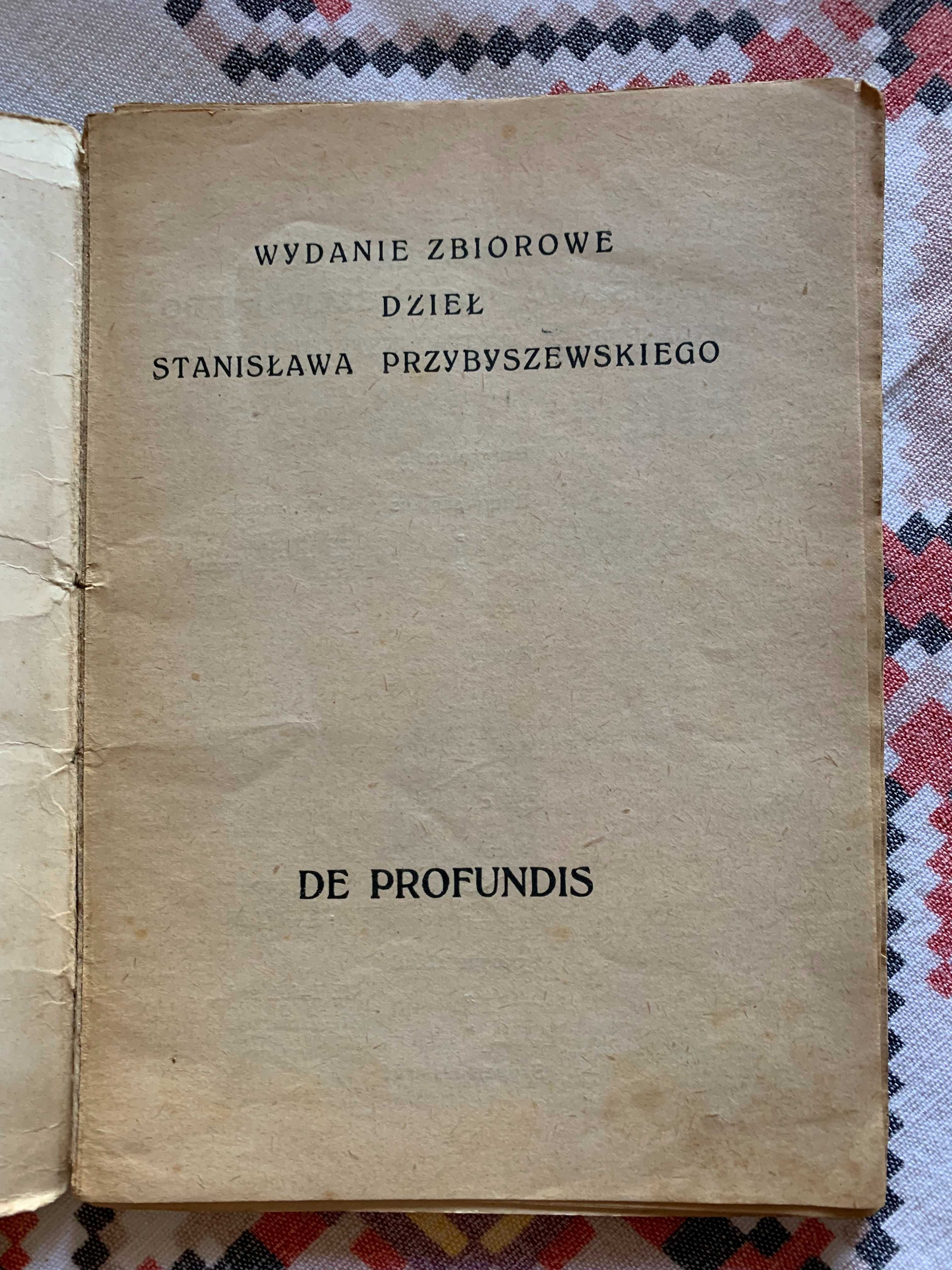 De profundis Stanisław Przybyszewski Lektor 1923 Lwów