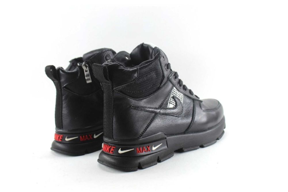 Зимові шкіряні кросівки Nike, черевики на хутрі. унісекс. з 36 по 41р