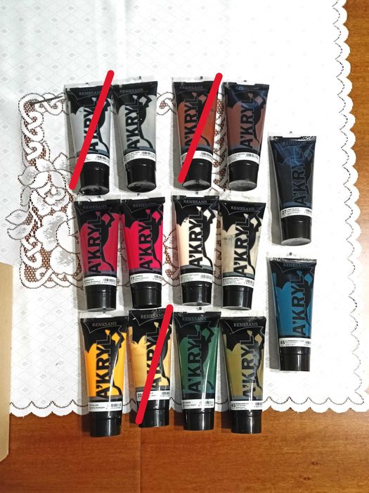 Profesjonalne artystyczne farby akrylowe A’KRYL Renesans 200 ml