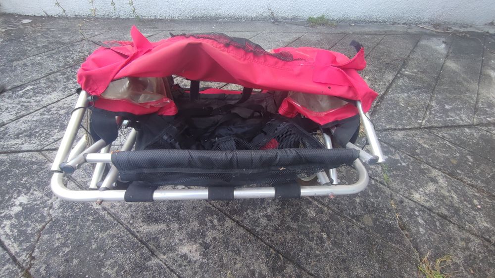 Carrinho de transporte crianças para bicicleta