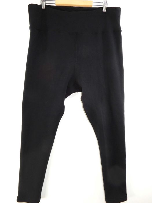 Getry legginsy ocieplane prążkowane czarne bawełna 54 7XL