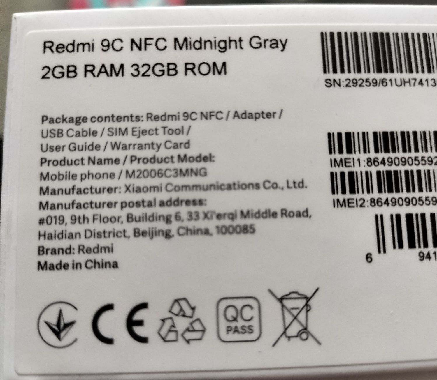 Smartfon Xiaomi Redmi 9C 2 GB / 32 GB