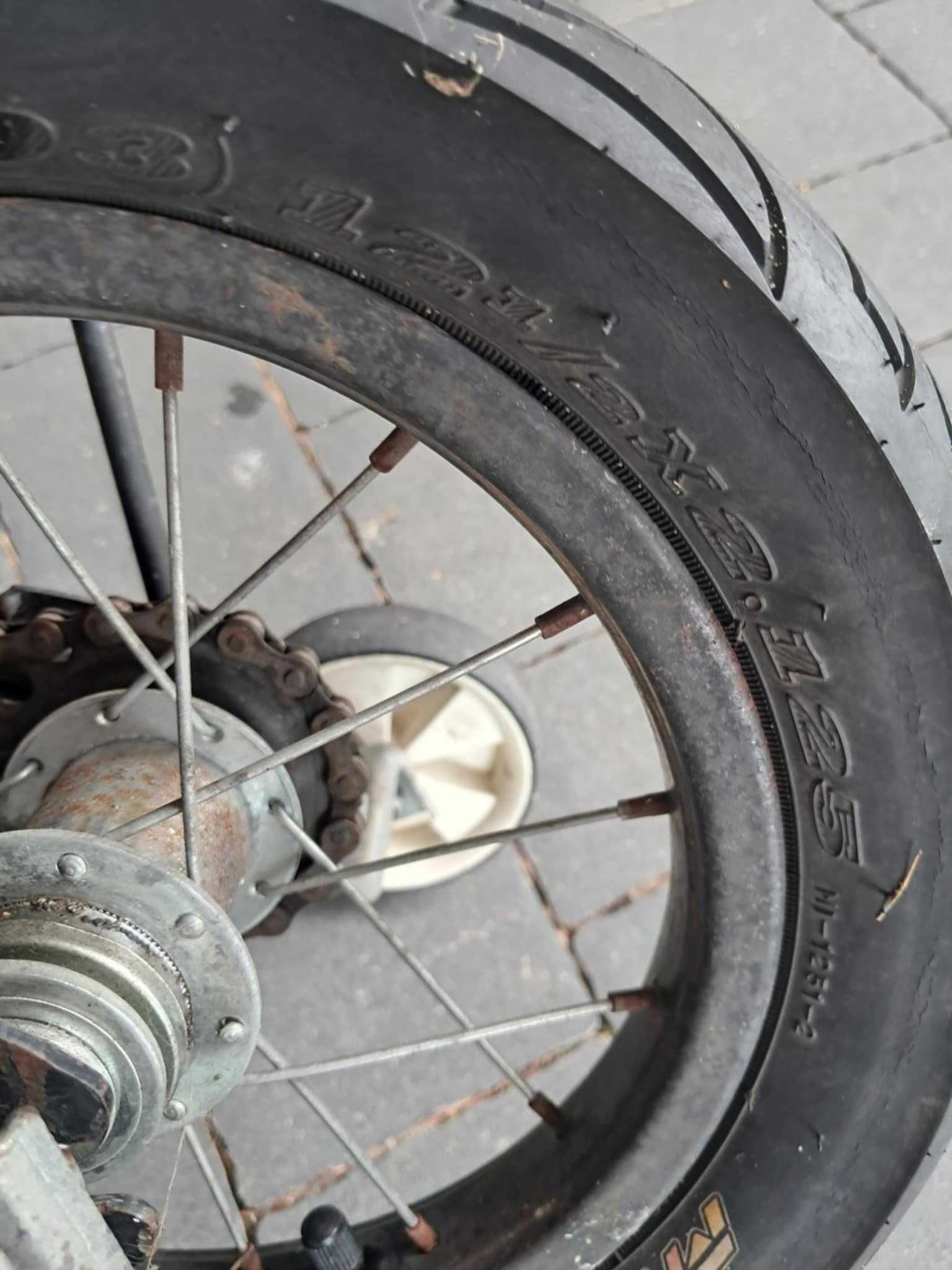 Rowerek dla dzieci BMX czerwono-czarny do nauki 12