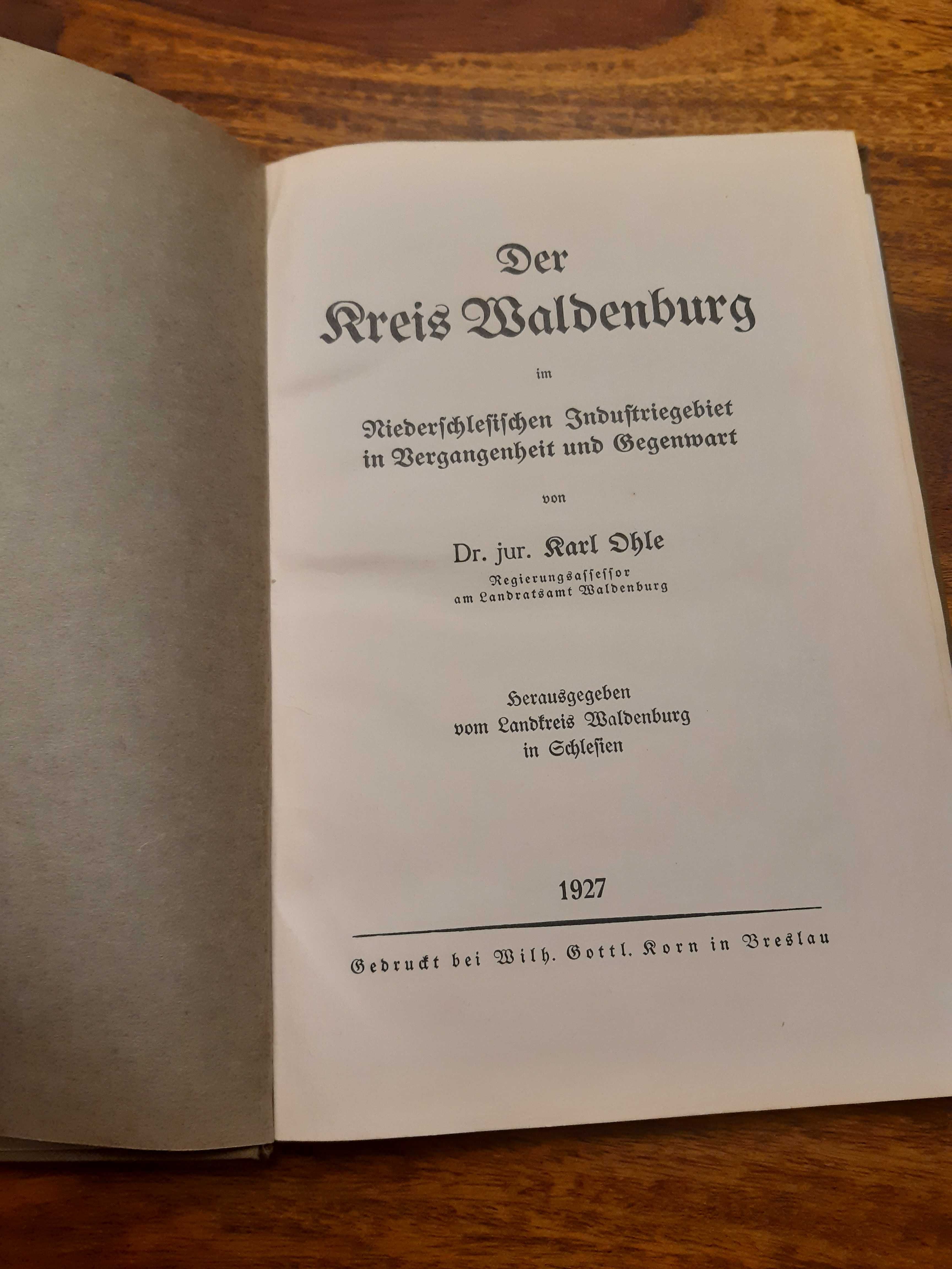 Książka z 1927 r. - Der Kreis Waldenburg