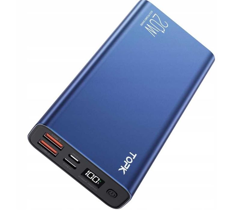 Powerbank szybka ładowarka PD 20W QC 3.0 USB C A micro 20000 mAh TOPK