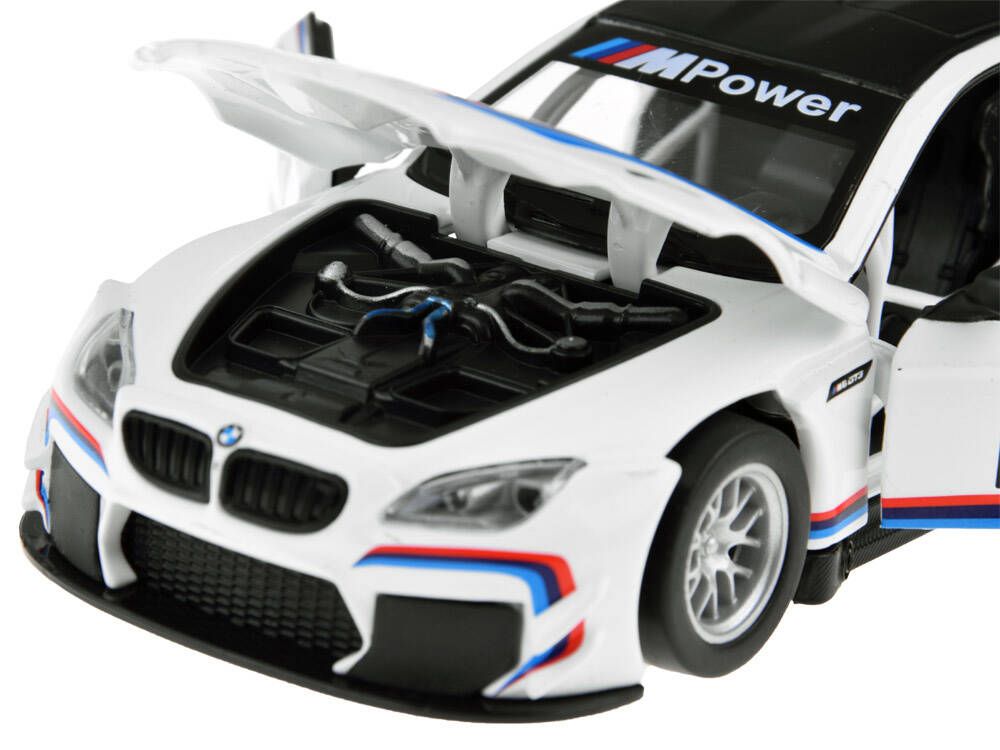 Auto Metalowe Model Sportowe Bmw M6 Gt3 Skala 1:32  Światło Dźwięk