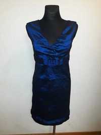 Marconi Fashion L/XL Piękna Suknia metaliczny niebieski