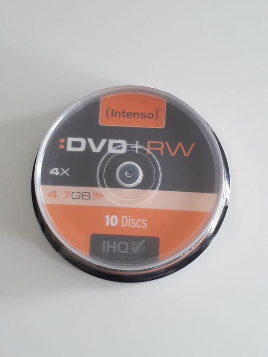 DVD+RW Intenso 4.7GB 10 unidades (novo e selado)